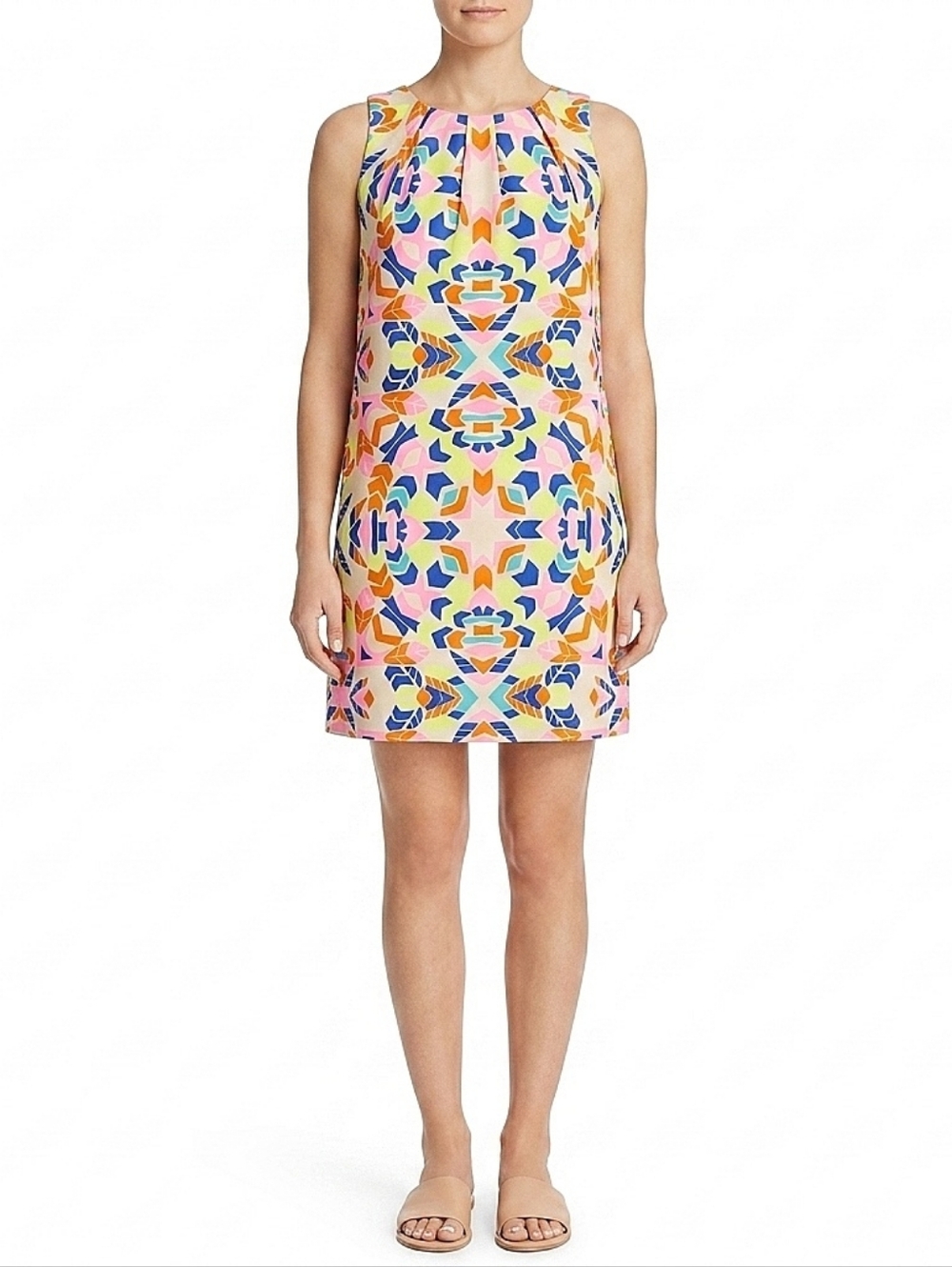 Mara Hoffman Aloha Stone Dress Multicolor Geometric Sleeveless‎ Size 4